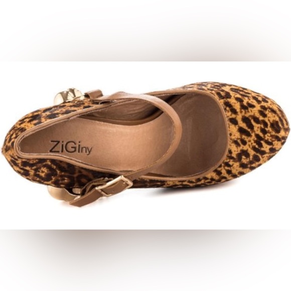 ZiGiny Skillet Skull Cheetah Print Stiletto Heals Women's Heel's.  Size 7.  NWOT - Picture 4 of 9